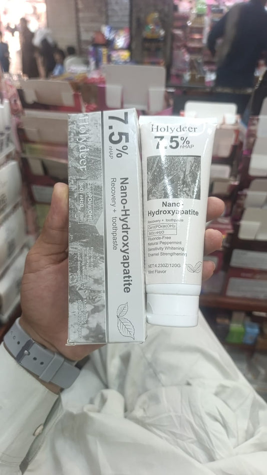 Holydeer Recovery Toothpaste | 7.5% Nano-Hydroxyapatite for Enamel Repair & Whitening - 120g