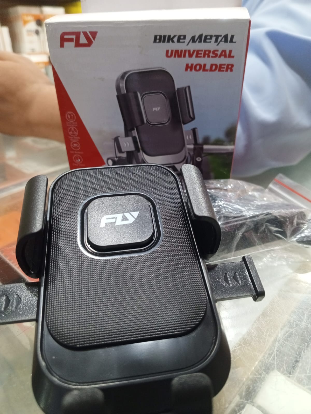 FLY Universal Mechanical Bike & Motorcycle Phone Mount – 360°