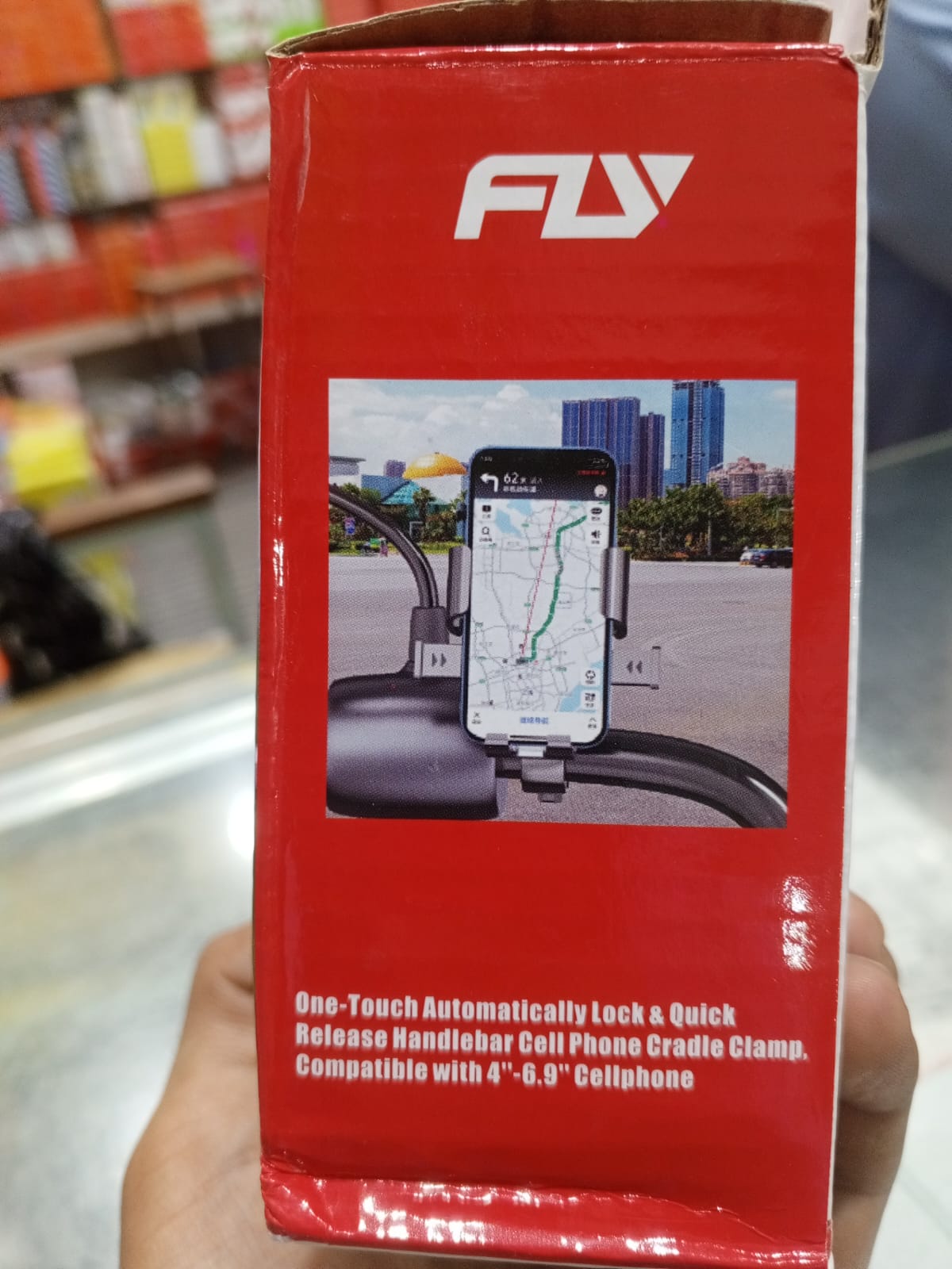FLY Universal Mechanical Bike & Motorcycle Phone Mount – 360°