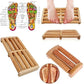 Traditional Wooden Roller Foot Massager, Durable Natural Wood